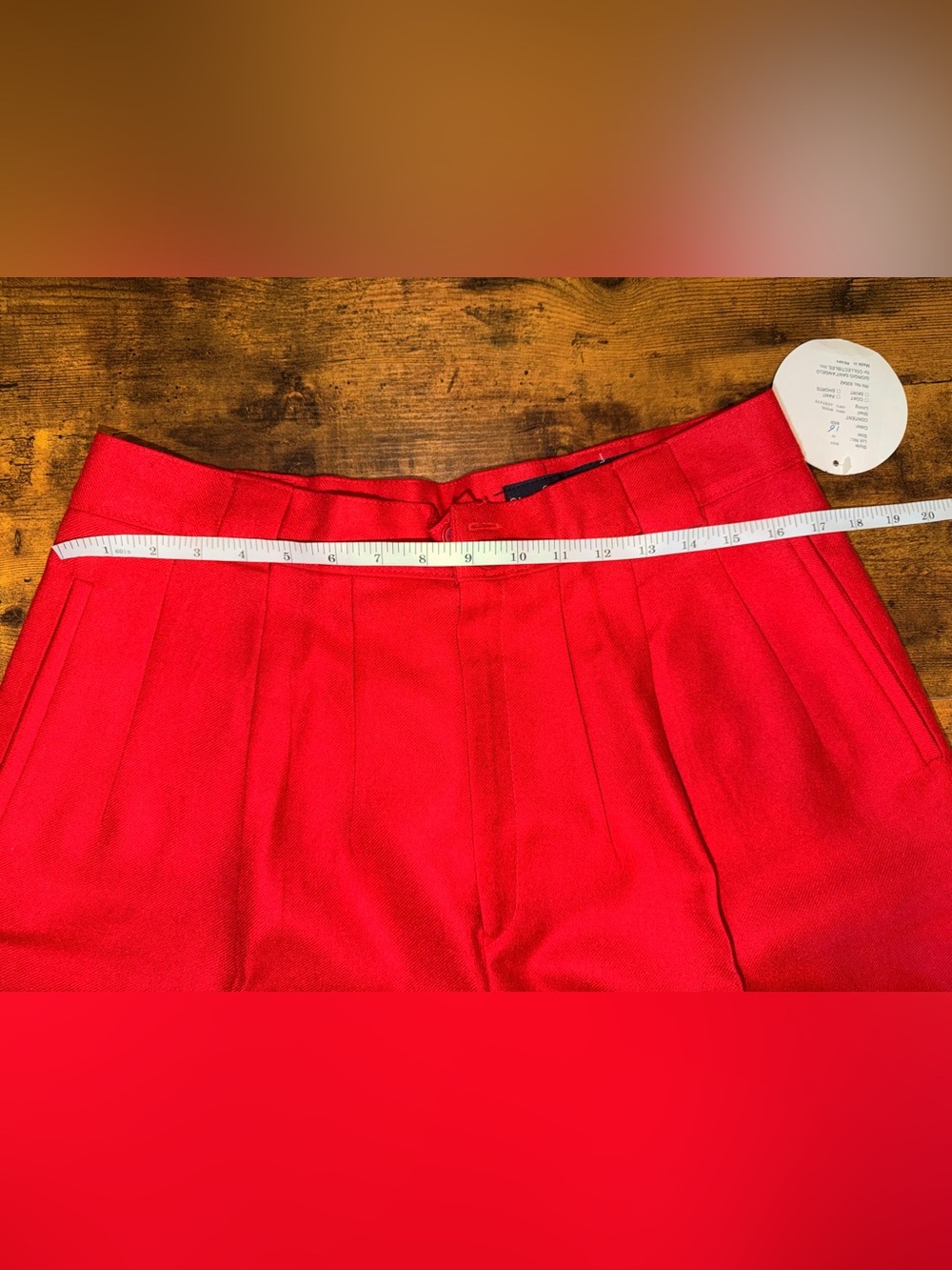 Vintage Giorgio Sant'Angelo Pleated Bermuda Shorts Wool NWT Retro Academia 70s - Picture 9 of 10